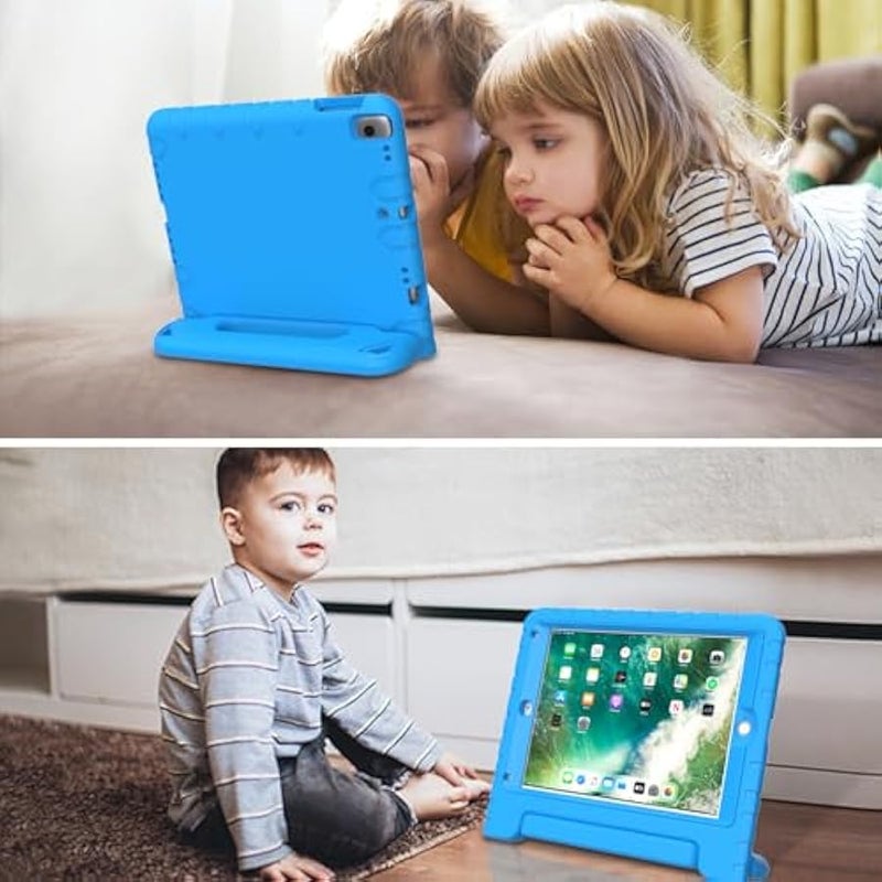 Kids Case for iPad 9.7 2017/2018  iPad Air 2 with Built-in Screen Protector - Light Weight Shock Proof Convertible Handle Stand Friendly Kids Cover for 9.7 iPad 5th  6th Gen, Blue - Image 3